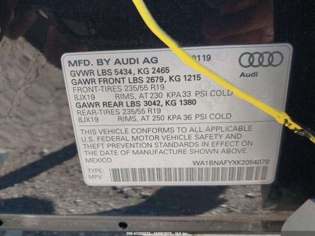 2019 AUDI Q5 WA1BNAFYXK2054078 Photo 8
