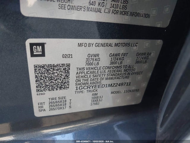 1GCRYEED1MZ249711 Chevrolet Silverado