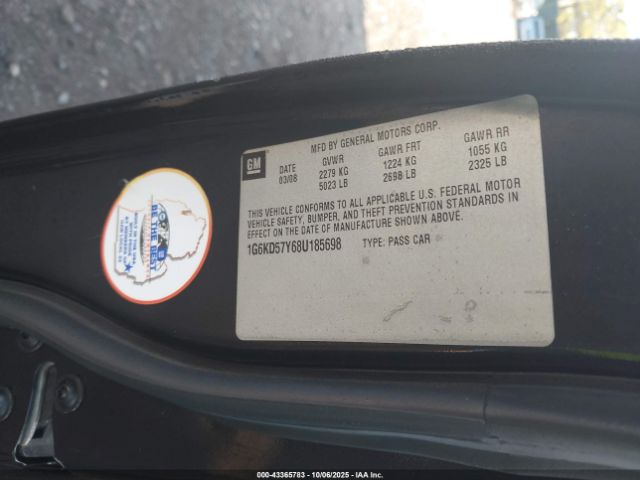 2008 CADILLAC DTS 1G6KD57Y68U185698 Photo 8