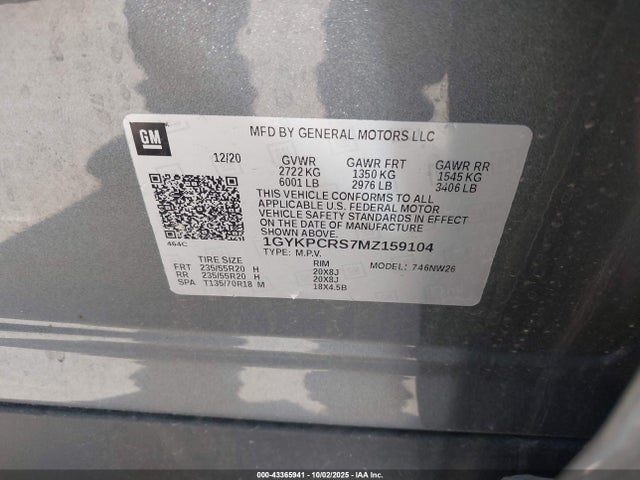2021 CADILLAC XT6 1GYKPCRS7MZ159104 Photo 8