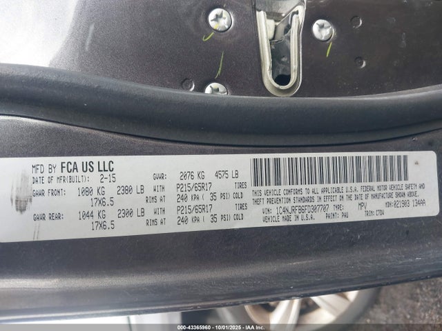 1C4NJRFB6FD307707 Jeep Patriot
