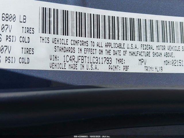 1C4RJFBT1LC311793 Jeep 2020