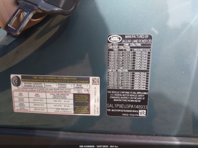 2023 LAND ROVER RANGE ROVER SPORT SAL1P9EU3PA148933 Photo 8