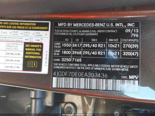 2014 MERCEDES-BENZ GL 550 4JGDF7DE0EA303436 Photo 8