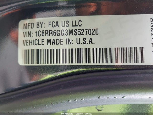 1C6RR6GG3MS527020 RAM 1500
