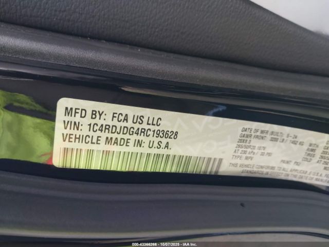 2024 DODGE DURANGO 1C4RDJDG4RC193628 Photo 8