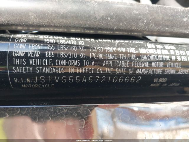 2007 SUZUKI VL800 JS1VS55A572106662 Photo 9