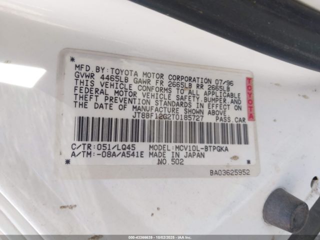 1996 LEXUS ES JT8BF12G2T0185727 Photo 8