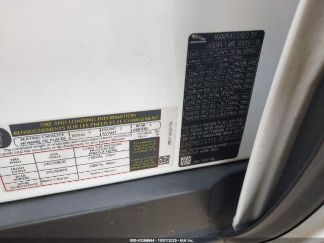 2020 JAGUAR I-PACE SADHB2S12L1F85023 Photo 8