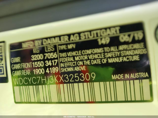 2019 MERCEDES-BENZ AMG G 63 WDCYC7HJ3KX325309 Photo 8