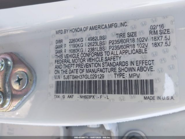 2016 ACURA RDX 5J8TB4H37GL029129 Photo 8