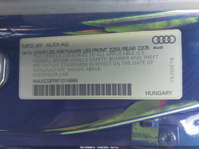 2015 AUDI A3 WAUCCGFFXF1014884 Photo 8