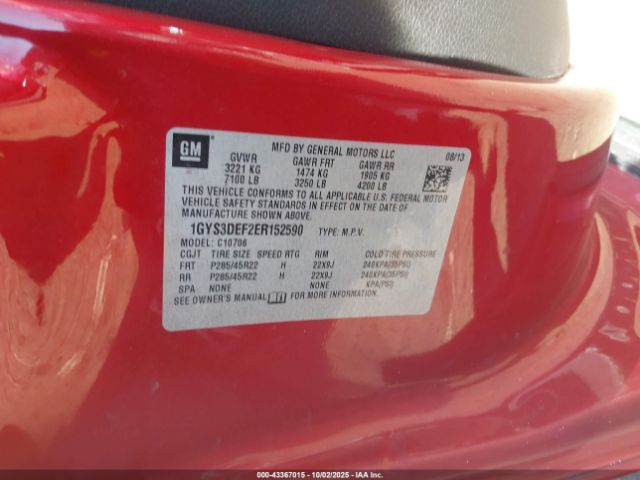 2014 CADILLAC ESCALADE 1GYS3DEF2ER152590 Photo 8