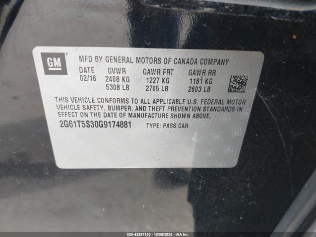 2016 CADILLAC XTS 2G61T5S30G9174881 Photo 8