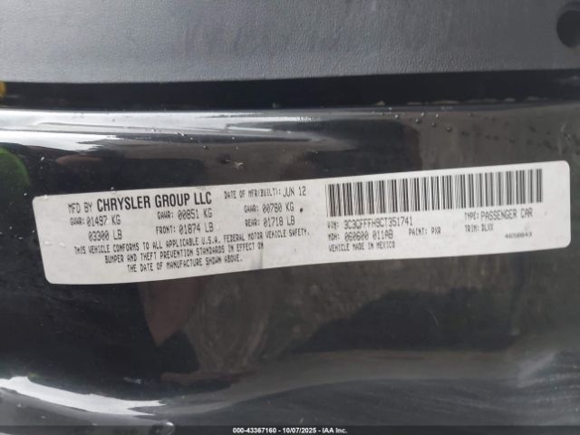 2012 FIAT 500 3C3CFFFH9CT351741 Photo 8