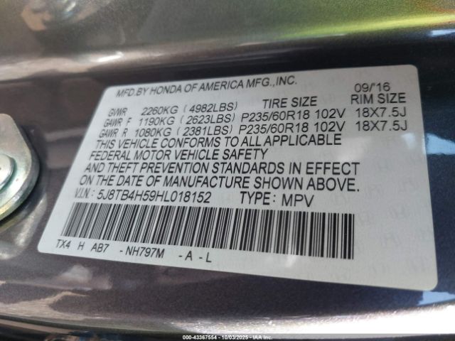 2017 ACURA RDX 5J8TB4H59HL018152 Photo 8