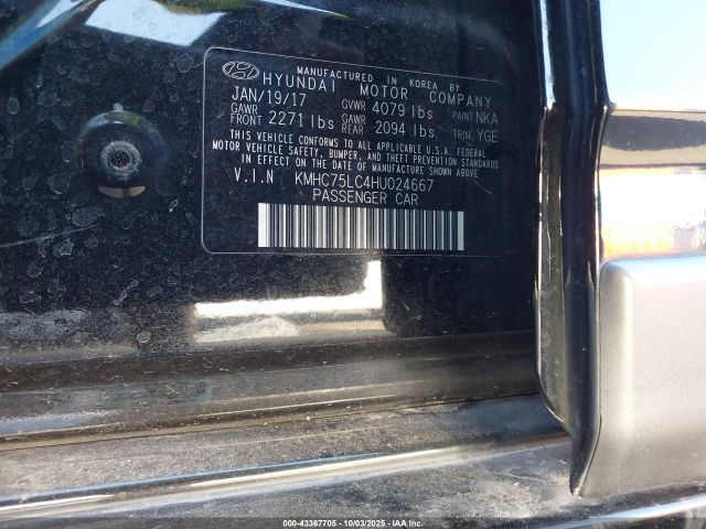 2017 HYUNDAI IONIQ HYBRID KMHC75LC4HU024667 Photo 8
