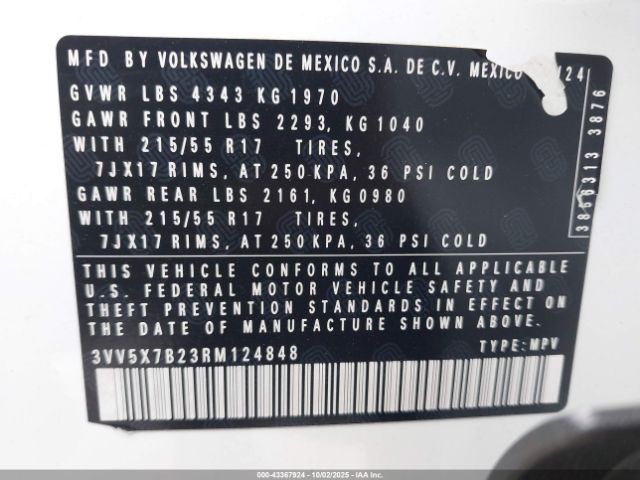 2024 VOLKSWAGEN TAOS 3VV5X7B23RM124848 Photo 8