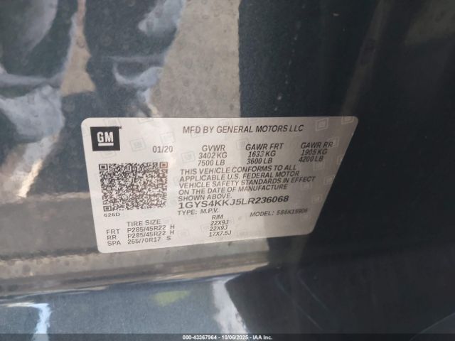 2020 CADILLAC ESCALADE ESV 1GYS4KKJ5LR236068 Photo 8