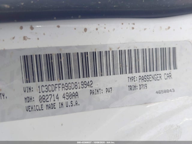 Dodge 2016 2016 1C3CDFFA9GD819942 Image 9