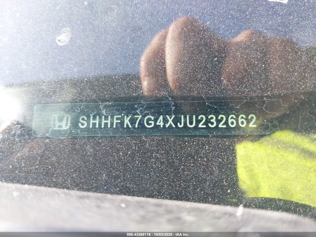 SHHFK7G4XJU232662 Honda l15ba