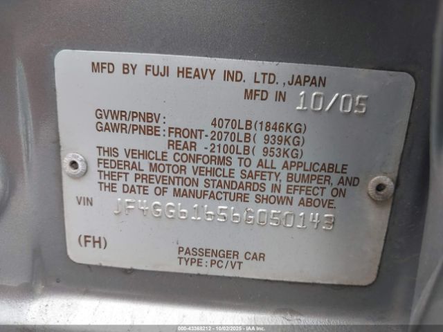 2006 SAAB 9-2X JF4GG61656G050143 Photo 8