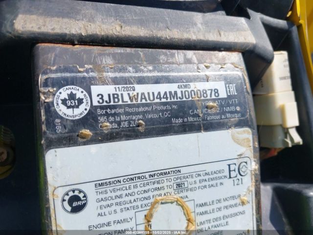 2021 CAN-AM OUTLANDER 3JBLWAU44MJ000878 Photo 9