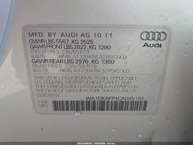 2012 AUDI Q5 WA1DKAFP4CA045165 Photo 8