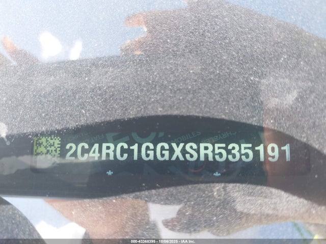 Aukcja sprzedaży 2025 Chrysler Pacifica Limited, vin: 2C4RC1GGXSR535191, numer aukcji: 43368395