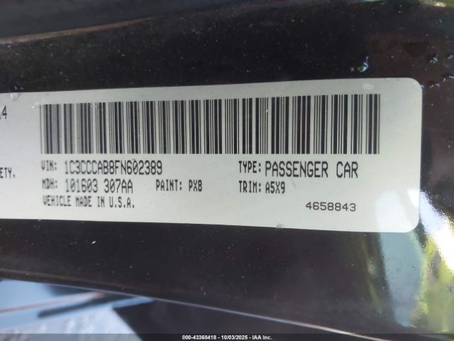 2015 CHRYSLER 200 1C3CCCAB8FN602389 Photo 8