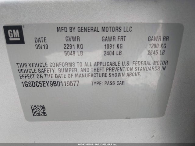 2011 CADILLAC CTS 1G6DC5EY9B0119577 Photo 8