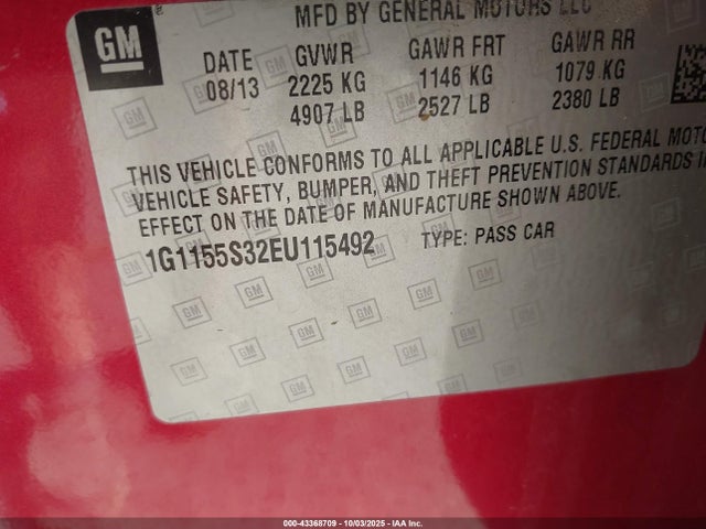 2014 CHEVROLET IMPALA 1G1155S32EU115492 Photo 8