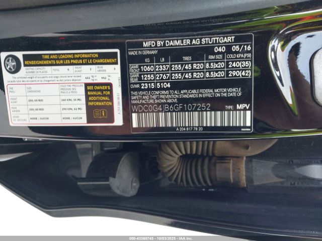 2016 MERCEDES-BENZ GLC 300 WDC0G4JB6GF107252 Photo 8