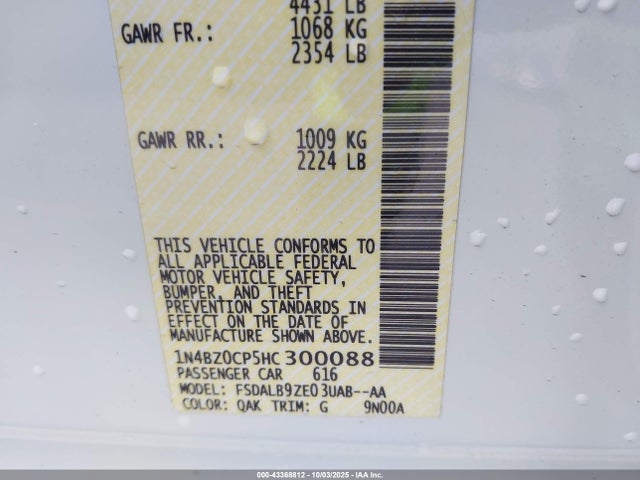 Nissan 2017 2017 1N4BZ0CP5HC300088 Image 9