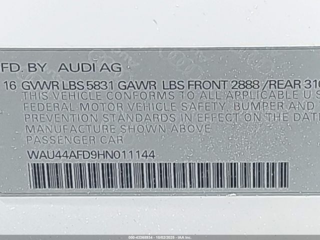 2017 AUDI A8 L WAU44AFD9HN011144 Photo 8