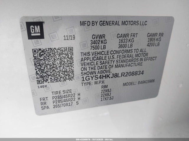 2020 CADILLAC ESCALADE ESV 1GYS4HKJ8LR208834 Photo 8