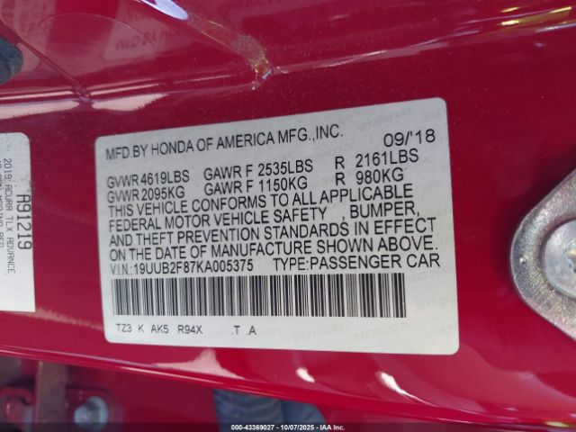 2019 ACURA TLX 19UUB2F87KA005375 Photo 8