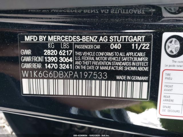 2023 MERCEDES-BENZ S 500 W1K6G6DBXPA197533 Photo 8