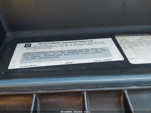 1989 CHEVROLET GMT-400 1GCFC24K6KE117144 Photo 8