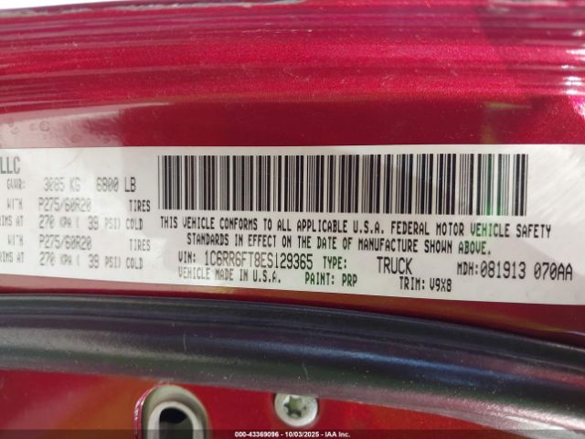 2014 RAM 1500 1C6RR6FT8ES129365 Photo 8