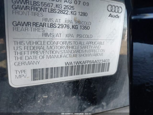 2010 AUDI Q5 WA1WKAFP8AA023403 Photo 8