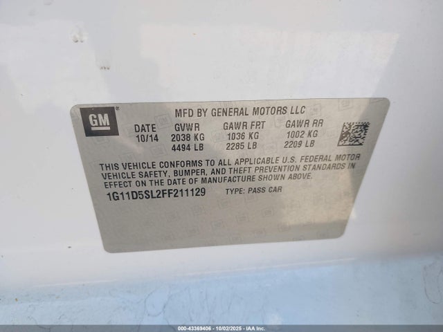 Chevrolet lkw 2015 1G11D5SL2FF211129 Image 9