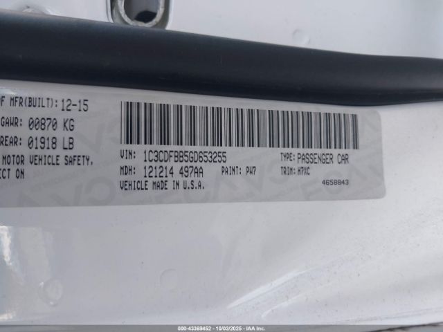 2016 DODGE DART 1C3CDFBB5GD653255 Photo 8