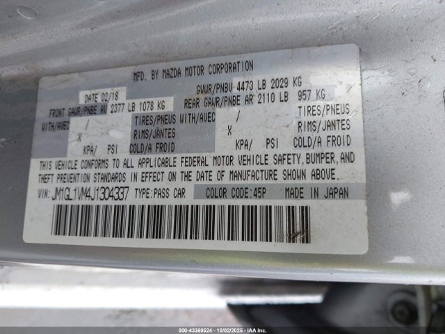 Mazda py cylinder deactivation 2018 JM1GL1VM4J1304337 Image 9