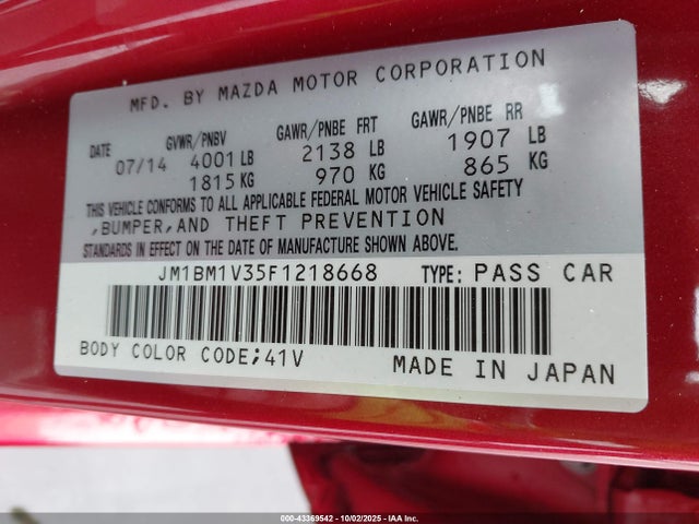 JM1BM1V35F1218668 Mazda py