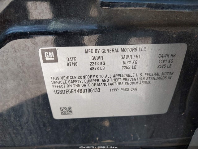 2011 CADILLAC CTS 1G6DE5EY4B0106133 Photo 8