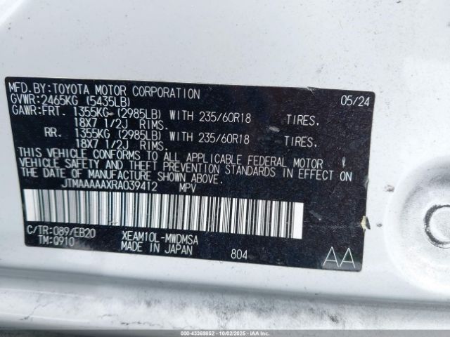 2024 TOYOTA BZ4X JTMAAAAAXRA039412 Photo 8