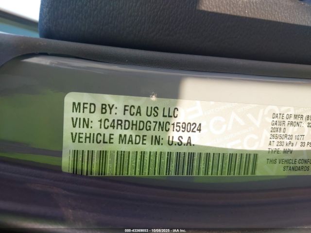 2022 DODGE DURANGO 1C4RDHDG7NC159024 Photo 8