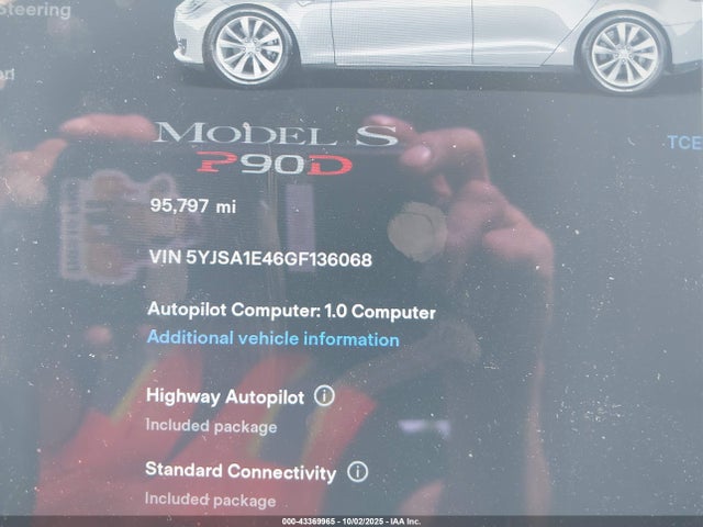 Tesla MODEL S 2016 5YJSA1E46GF136068 Image 15