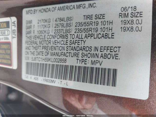 2019 ACURA RDX 5J8TC1H59KL002858 Photo 8